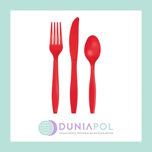 TENEDOR | CUCHILLO | CUCHARA - PASTEL (x20) - Dunia Pol