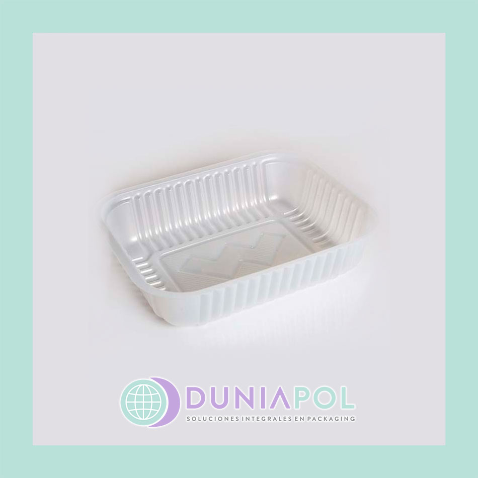 BANDEJA MICRO TAPA BISAGRA (x50) - PLASTICO PP RECICLABLE - Dunia Pol