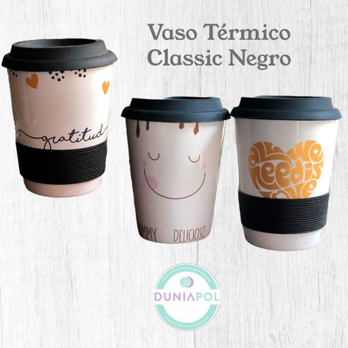 Vaso Cafe Térmico Plastico C/tapa Sublimado. Personalizado.